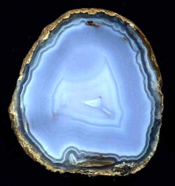 Blue Fortification Agate