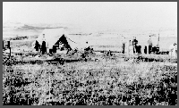 Camp in the Pine Ridge, Nebraska.