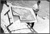 Model of topographic map of Nebraska. Scale of map is 1:500,000.
