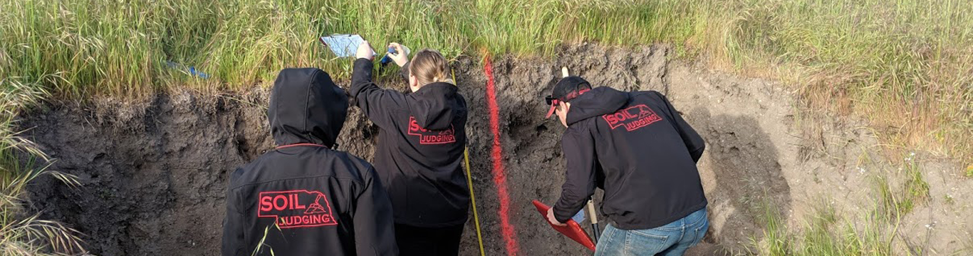 Judging team with jacket logo